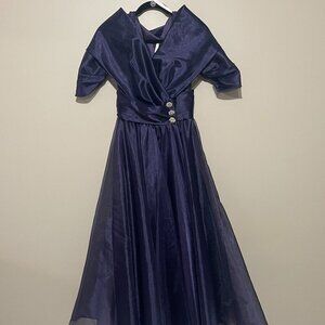 Vintage Watters & Watters Royal Purple Cocktail Dress, Size 4